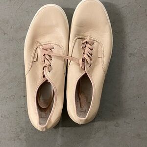 Vans Cream Leather Men's Shoes